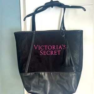 Victoria’s Secret Large Black Tote with Tassel